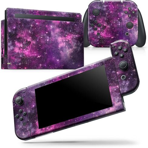 Design Skinz - متوافق مع Nintendo DSi XL - غطاء حماية من الفينيل قابل للإزالة ومقاوم للخدش - مساحة عميقة أرجوانية نابضة بالحياة in Saudi Arabia