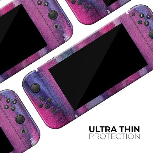 Design Skinz - متوافق مع Nintendo Switch Lite - غطاء حماية من الفينيل مقاوم للخدش وقابل للإزالة - ألوان مائية مختلطة بنفسجية in Saudi Arabia