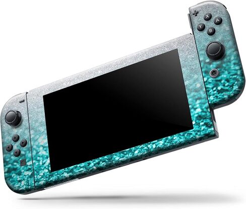 Design Skinz - متوافق مع Nintendo DSi XL - غطاء حماية من الفينيل مقاوم للخدش وقابل للإزالة - أزرق مائي وفضي لامع in Saudi Arabia