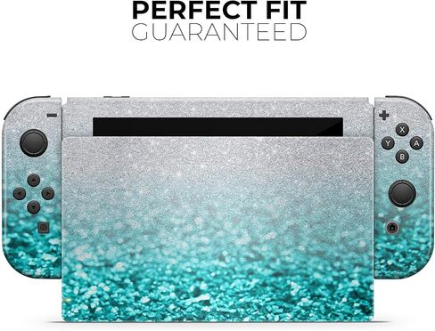 Design Skinz - متوافق مع Nintendo DSi XL - غطاء حماية من الفينيل مقاوم للخدش وقابل للإزالة - أزرق مائي وفضي لامع in Saudi Arabia
