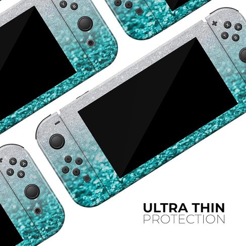 Design Skinz - متوافق مع Nintendo DSi XL - غطاء حماية من الفينيل مقاوم للخدش وقابل للإزالة - أزرق مائي وفضي لامع in Saudi Arabia