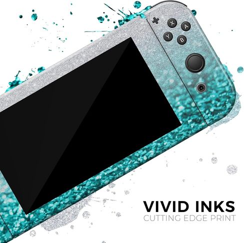 Design Skinz - متوافق مع Nintendo DSi XL - غطاء حماية من الفينيل مقاوم للخدش وقابل للإزالة - أزرق مائي وفضي لامع in Saudi Arabia