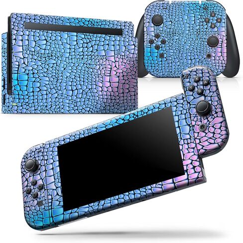 Design Skinz Compatible with Nintendo DSi XL Skin Decal Protective Scratch-Resistant Removable Vinyl Wrap Cover - Neon Vibrant Snake Skin Pattern in Saudi Arabia