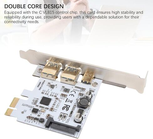 VBESTLIFE USB 3.2 GEN1 Type C Expansion Card, 5Gbps High Speed Data Transfer & 19PIN Front Panel Mount Adapter, Dual Port VL815 Chip for Desktop PC in Saudi Arabia