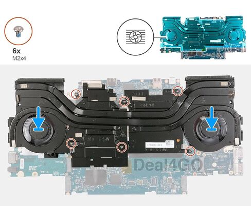 مروحة تبريد الرسومات Deal4GO GPU MG75091V1-C090-S9A بديلة لـ Dell Alienware M17 R5 AMD Ryzen Edition 2022 in Kuwait