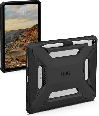 حافظة URBAN ARMOR GEAR UAG مصممة لجهاز iPad A16 تناسب 11 بوصة الجيل الحادي عشر 2025، 10.9 بوصة الجيل العاشر 2022 (A3354 A3355) Scout LT - غطاء حماية من السقوط من الدرجة العسكرية للأطفال مناسب للعائلة، أسود in Saudi Arabia