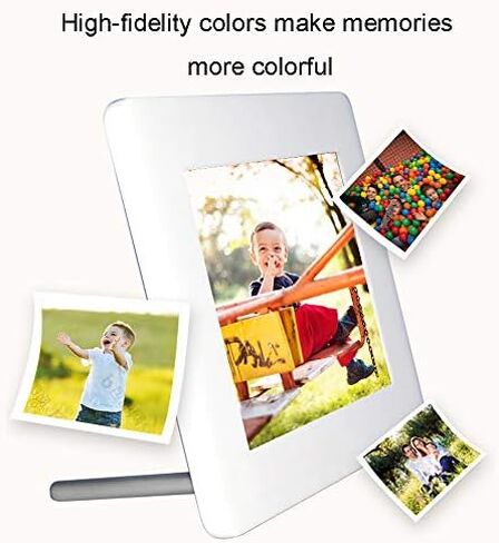 إطار صور رقمي مقاس 8 بوصة مع جهاز تحكم عن بعد، ومشغل وسائط متعددة ذكي، بدقة 800 × 600، ومساحة تخزين 16 ميجابايت، متوفر باللونين الأبيض والأسود. in Saudi Arabia