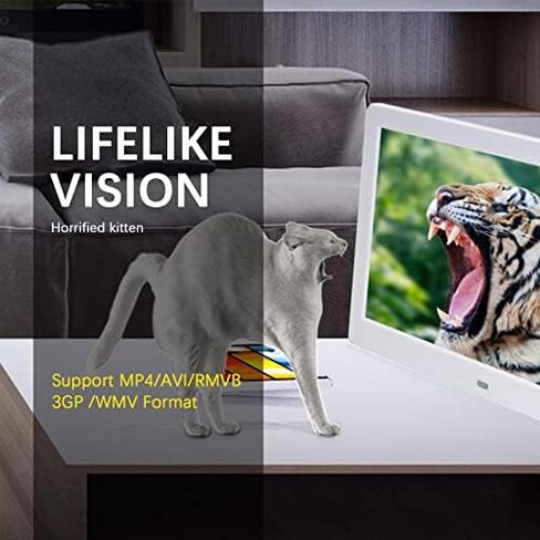إطار صور رقمي مقاس 15.4 بوصة، شاشة عرض عالية الوضوح 1280x800، يدعم تشغيل MP3/MP4، ويأتي مع جهاز تحكم عن بعد، وساعة رقمية وتقويم، ويدعم لغات متعددة. in Saudi Arabia