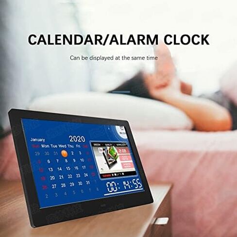 إطار صور رقمي WiFi مقاس 10 بوصات، دقة 1280 × 800، شاشة IPS، مشغل MP3/MP4 مدمج، فتحات بطاقة USB وSD/MMC، يدعم معاينة الصور، تشغيل الفيديو، التقويم والتنبؤات الجوية. in Saudi Arabia