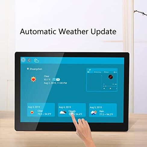 إطار صور رقمي WiFi مقاس 10 بوصات، دقة 1280 × 800، شاشة IPS، مشغل MP3/MP4 مدمج، فتحات بطاقة USB وSD/MMC، يدعم معاينة الصور، تشغيل الفيديو، التقويم والتنبؤات الجوية. in Saudi Arabia