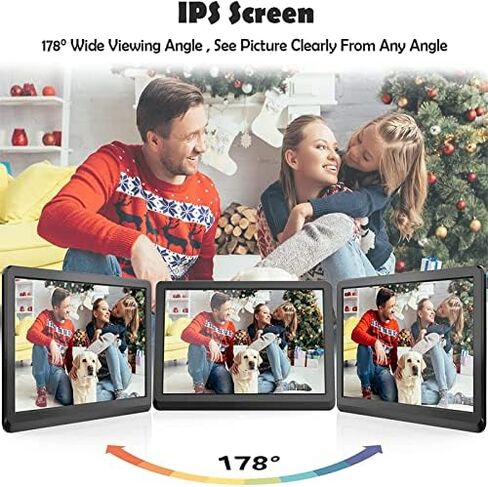إطار صور رقمي WiFi مقاس 10 بوصات، دقة 1280 × 800، شاشة IPS، مشغل MP3/MP4 مدمج، فتحات بطاقة USB وSD/MMC، يدعم معاينة الصور، تشغيل الفيديو، التقويم والتنبؤات الجوية. in Saudi Arabia