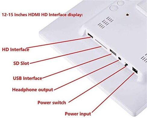 إطار صور رقمي عالي الدقة مقاس 15 بوصة، وشاشة IPS بدقة 1280 × 800، ويدعم بطاقة USB/SD، مع وظائف التقويم وساعة المنبه. in Saudi Arabia