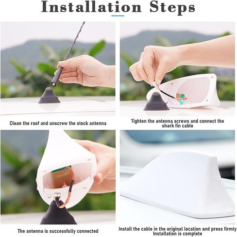 Car Shark Fin Antenna Cover for Chevrolet Equinox RS 2013-2025 Car Roof Top Roof Enhanced Signal Antenna Decorative AM/FM Radio Signal Car Accessories White Style in Saudi Arabia
