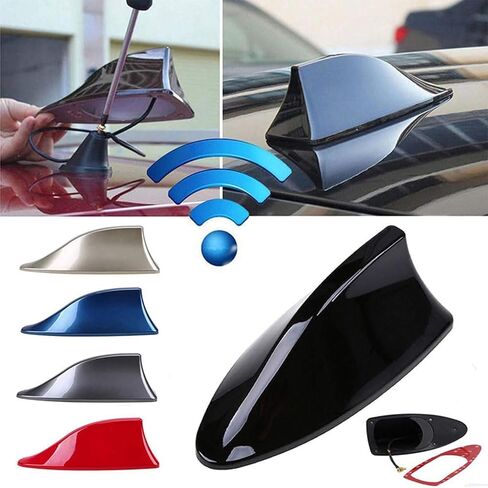 Car Shark Fin Antenna Cover for Chevrolet Equinox RS 2013-2025 Car Roof Top Roof Enhanced Signal Antenna Decorative AM/FM Radio Signal Car Accessories White Style in Saudi Arabia