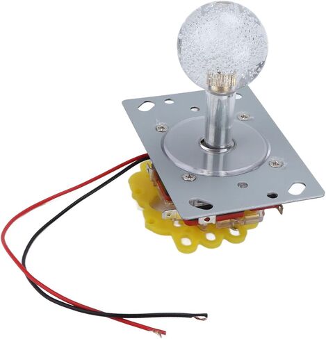 Joystick Controller Lightweight Sensitive with Multicolor LED Lighting for Games Claw Machine Fighting Machine Amusement Machine PPC Metal Material 12V Power Input in Saudi Arabia