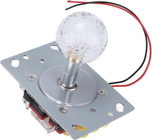 Joystick Controller Lightweight Sensitive with Multicolor LED Lighting for Games Claw Machine Fighting Machine Amusement Machine PPC Metal Material 12V Power Input in Saudi Arabia
