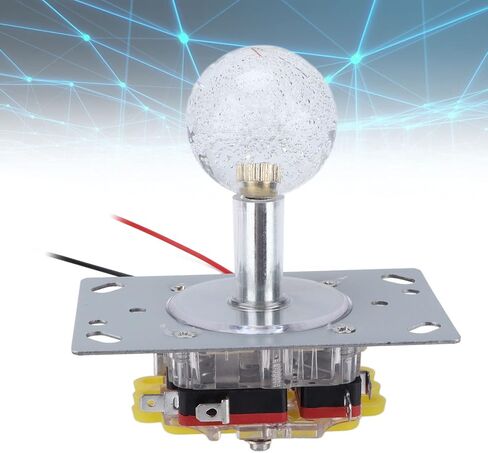 Joystick Controller Lightweight Sensitive with Multicolor LED Lighting for Games Claw Machine Fighting Machine Amusement Machine PPC Metal Material 12V Power Input in Saudi Arabia
