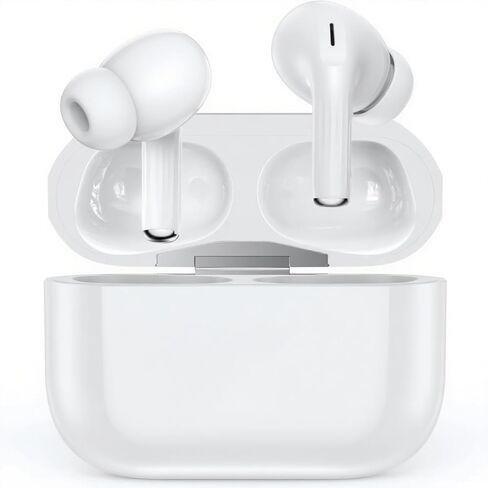 سماعات أذن لاسلكية، سماعات بلوتوث احترافية (الجيل الثاني)، سماعات أذن وقت اللعب 48 ساعة مع ميكروفون، صوت عالي الدقة، شريحة بلوتوث 5.3، شحن USB-C، مقاومة للماء IPX7، سماعة داخل الأذن لهاتف iPhone Andriod in Kuwait