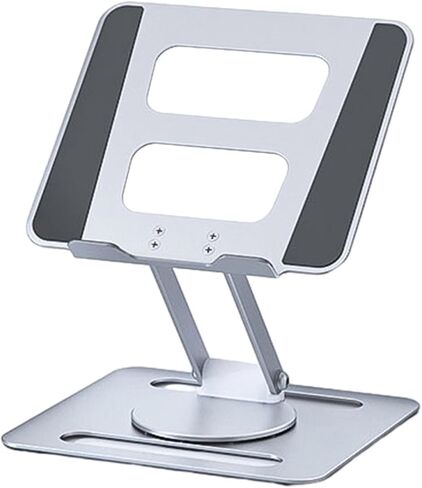 Laptop Stand 360° Rotatable Aluminum Alloy Tablet Pad Cooling Holder Liftable Stand Folding Radiator Portable Bracket in Saudi Arabia