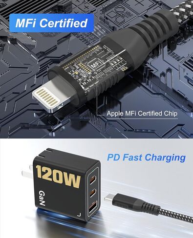 كابل USB-C طويل إلى Lightning بطول 26 قدمًا من النايلون - سلك شاحن iPhone سريع للغاية معتمد من Apple MFi مع توصيل طاقة PD ونقل بيانات بسرعة 480 ميجا بت في الثانية لأجهزة iPhone 14، 13، 12، 11، X، XS، XR، 8، 7 in Saudi Arabia