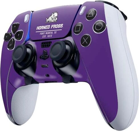 Skinit Decal Gaming Skin Compatible with PS5 DualSense Edge Pro Controller - Officially Licensed Texas Christian University Mascot Design in Saudi Arabia