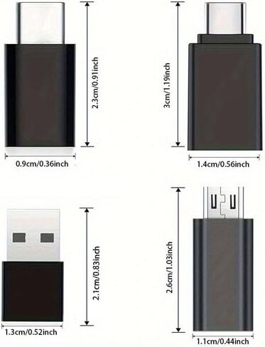 8 قطع محول USB إلى USB C، موصل محول Micro USB إلى USB C أنثى ذكر لأجهزة الكمبيوتر المحمول والهاتف وسماعات الرأس وميكروفون الكمبيوتر الشخصي in Saudi Arabia