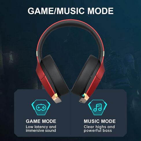 Edifier Hecate GX Hi-Res Gaming Headset for PS4/ PS5/ PC/Switch/Xbox Gamepad - USB/Type-C/3.5mm Wired Gaming Headphones with Microphone RGB Lighting - ENC Noise Cancelling - 50mm Driver (Red) in Saudi Arabia