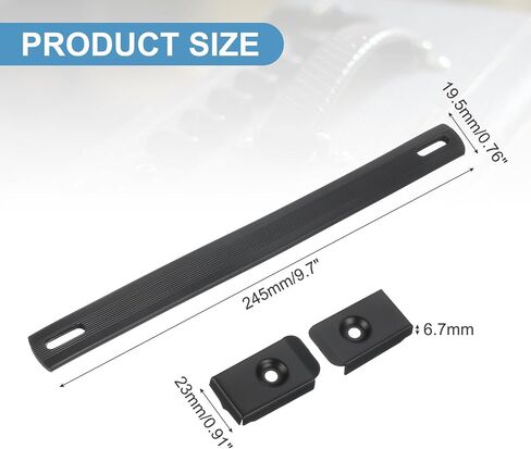 uxcell 6.5 Inch Speaker Handle Pull Cabinet Grasp Strap Style Spring Steel Handle with Screw Black 4Pcs in Saudi Arabia