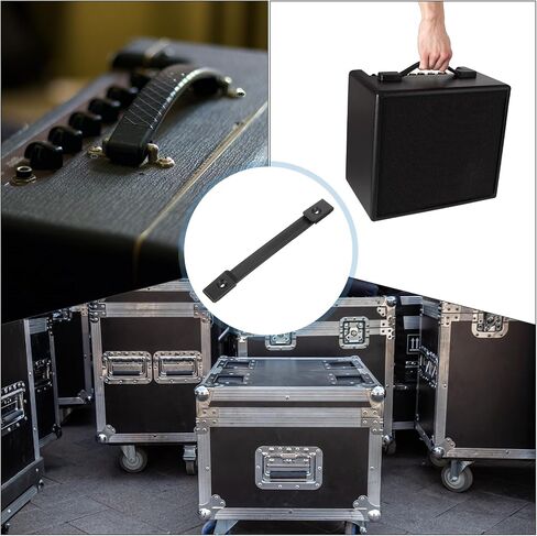uxcell 6.5 Inch Speaker Handle Pull Cabinet Grasp Strap Style Spring Steel Handle with Screw Black 4Pcs in Saudi Arabia