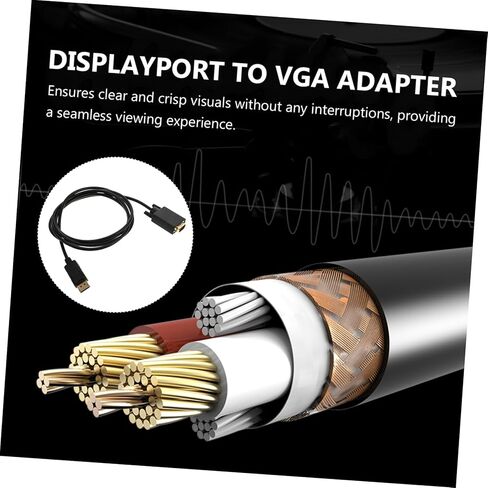منفذ عرض Uonlytech بطول 1.8 متر إلى كابل Vga إلى كابل عرض محول Vga لربط أجهزة الكمبيوتر المحمولة المتوافقة in Kuwait