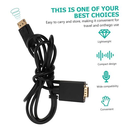 منفذ عرض Uonlytech بطول 1.8 متر إلى كابل Vga إلى كابل عرض محول Vga لربط أجهزة الكمبيوتر المحمولة المتوافقة in Kuwait