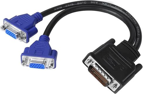 59 pin to Dual VGA Cable 59 pin to 2 VGA Cable Graphics Card Conversion Cable Graphics Card Adapter Cable 25CM in Saudi Arabia