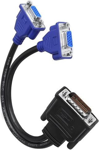 59 pin to Dual VGA Cable 59 pin to 2 VGA Cable Graphics Card Conversion Cable Graphics Card Adapter Cable 25CM in Saudi Arabia