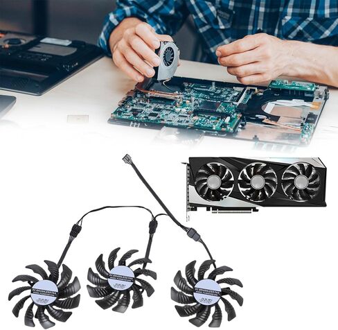 78 مللي متر PLD08010S12HH مروحة تبريد بطاقة الرسومات مشعاع تبريد لـ RTX3050 3060 مروحة فيديو للألعاب تحسين استقرار الرسومات in Kuwait