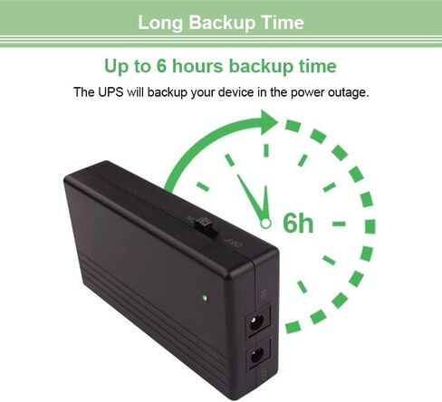 شاشة WiFi صغيرة UPS 5V 2A، نظام احتياطي لبطارية قابلة لإعادة الشحن بقدرة 4000 مللي أمبير في الساعة، مصدر طاقة مقبس DC لجهاز توجيه WiFi، كاميرا CCTV، شريط إضاءة LED، لا يشمل محول التيار المتردد (0502) in Kuwait