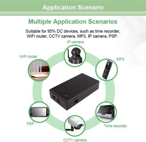 شاشة WiFi صغيرة UPS 5V 2A، نظام احتياطي لبطارية قابلة لإعادة الشحن بقدرة 4000 مللي أمبير في الساعة، مصدر طاقة مقبس DC لجهاز توجيه WiFi، كاميرا CCTV، شريط إضاءة LED، لا يشمل محول التيار المتردد (0502) in Kuwait