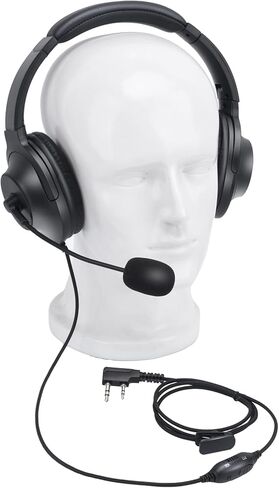Renastar K1 2 دبوس اسلكية تخاطب فوق سماعة أذن غطاء للأذنين مع Vox Boom Mic علوية 2-Way راديو سماعة أذن ل Baofeng UV-5R in Kuwait