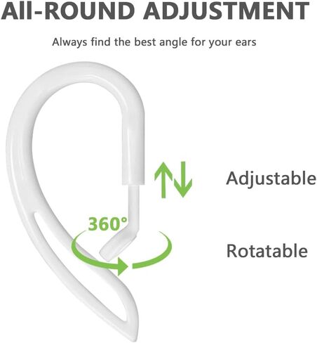 Ear Hooks Compatible with AirPods Pro 2nd Generation/ 1st Gen[Multi-Dimensional Adjustable] Accessories Compatible with Apple AirPods 3 2 1 Gen(White) in Saudi Arabia