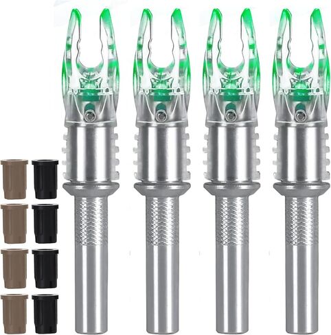 DEEPOWER G Lighted Nocks 4 قطع سهلة السحب لأعلى / لأسفل، عالية الوضوح، LED، أعمدة أسهم تناسب .165/.204 /.244 بوصة القطر الداخلي مع البطانات X، S in Kuwait