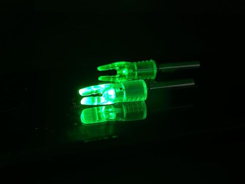 DEEPOWER G Lighted Nocks 4 قطع سهلة السحب لأعلى / لأسفل، عالية الوضوح، LED، أعمدة أسهم تناسب .165/.204 /.244 بوصة القطر الداخلي مع البطانات X، S in Kuwait