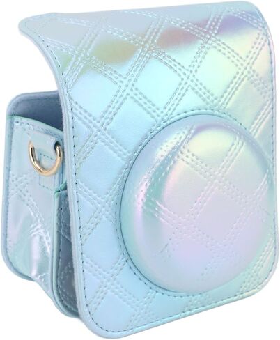 Asixxsix Accessories Kit Compatible with Instaxs Mini 12 Instant Camera, Include PU Leather Camera Case, Photo Album and Frames, DIY Sticker, Boarding Pass Shell (Blue) in Saudi Arabia