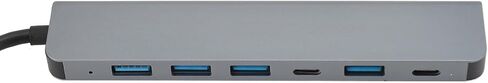 7 in 1 USB C Hub, 5 USB Ports & 2 Type C Multiport Expander, Aluminum Data Hub for PC, Laptop, Hard Drive, Printer, Plug and Play in Saudi Arabia