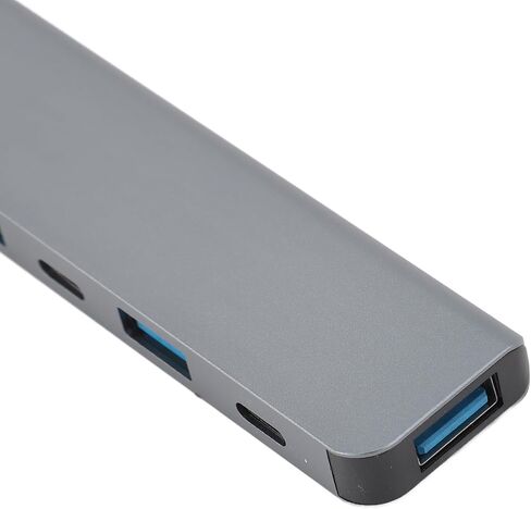 7 in 1 USB C Hub, 5 USB Ports & 2 Type C Multiport Expander, Aluminum Data Hub for PC, Laptop, Hard Drive, Printer, Plug and Play in Saudi Arabia