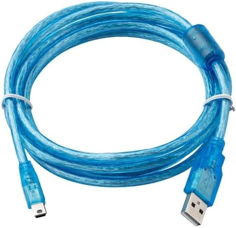 USB-Q for Q Series PLC Programming Cable USB-Q06UDEH/Q03UDE Data Download Cable Mini Cable Transparent (Blue 5m) in Saudi Arabia