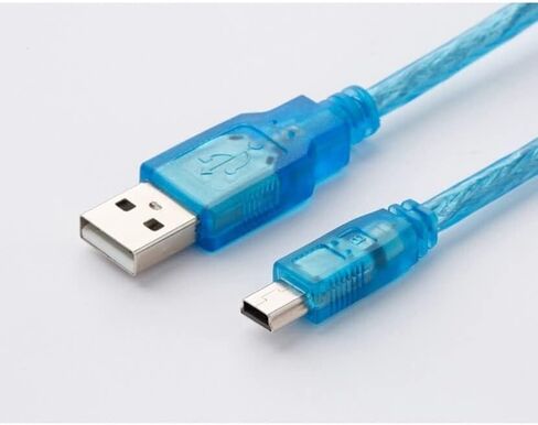 USB-Q for Q Series PLC Programming Cable USB-Q06UDEH/Q03UDE Data Download Cable Mini Cable Transparent (Blue 5m) in Saudi Arabia