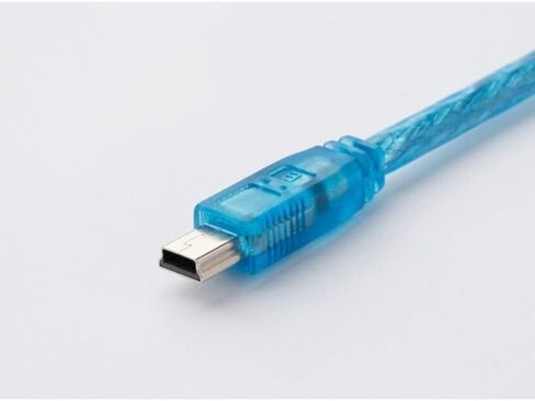 USB-Q for Q Series PLC Programming Cable USB-Q06UDEH/Q03UDE Data Download Cable Mini Cable Transparent (Blue 5m) in Saudi Arabia