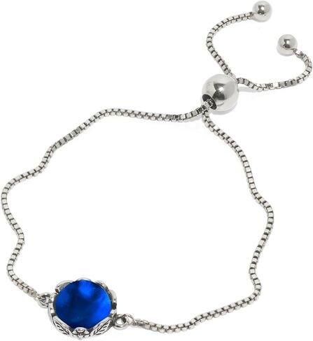 Recycled Vintage Mason Jar Glass and Sterling Silver Botanical Series Adjustable Slider Bracelet in Saudi Arabia