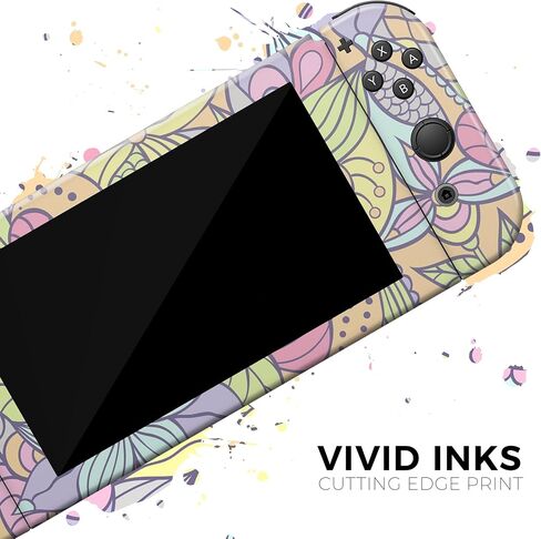 Design Skinz - متوافق مع Nintendo 2DS XL - غطاء حماية من الفينيل مقاوم للخدش وقابل للإزالة - لون نابض بالحياة ونمط زهور in Saudi Arabia
