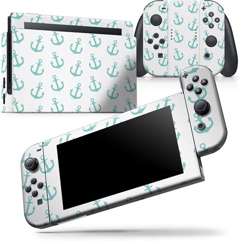 Design Skinz - Compatible with Nintendo DSi XL - Skin Decal Protective Scratch-Resistant Removable Vinyl Wrap Cover - Teal Micro Anchors in Saudi Arabia