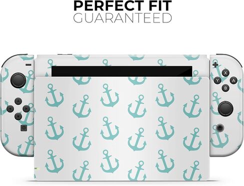 Design Skinz - Compatible with Nintendo DSi XL - Skin Decal Protective Scratch-Resistant Removable Vinyl Wrap Cover - Teal Micro Anchors in Saudi Arabia